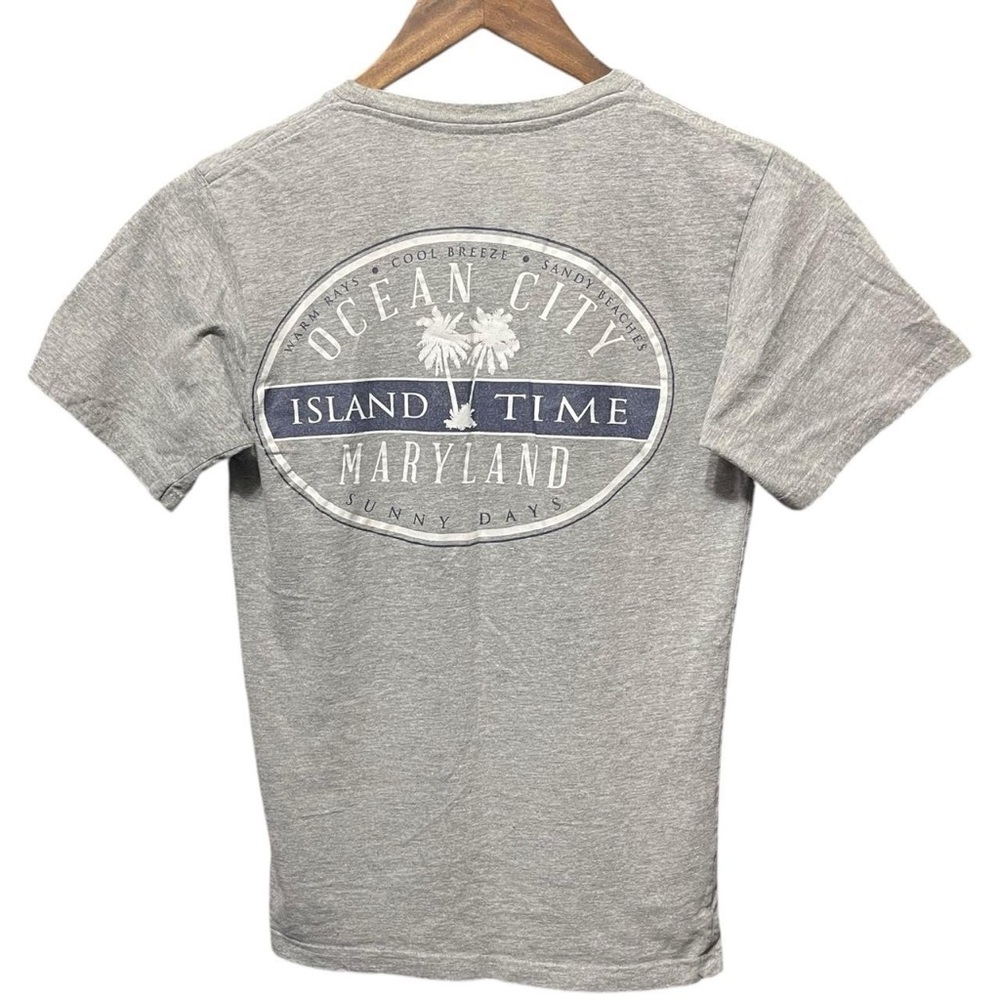 Ocean City Maryland Island Time sunny days short sleeve crewneck casual T-shirt - Picture 4 of 6